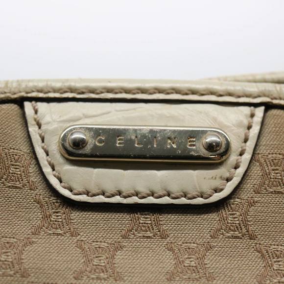 CELINE Macadam Canvas Tote Bag Beige Auth 62341 - Picture 8 of 16